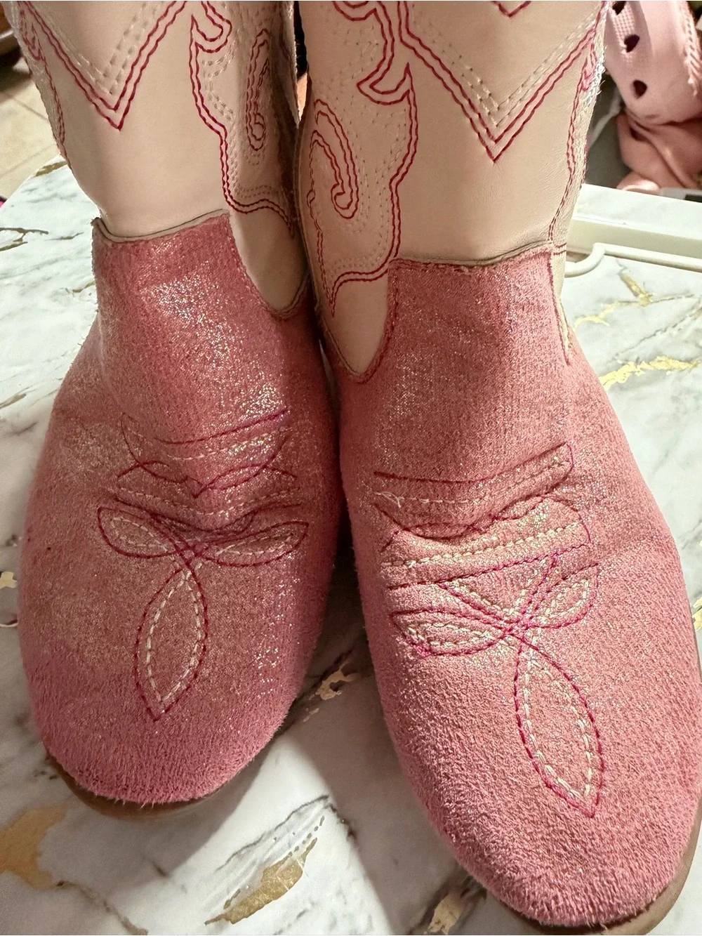 Women’s Pink Block Heel Slip-On Sandals